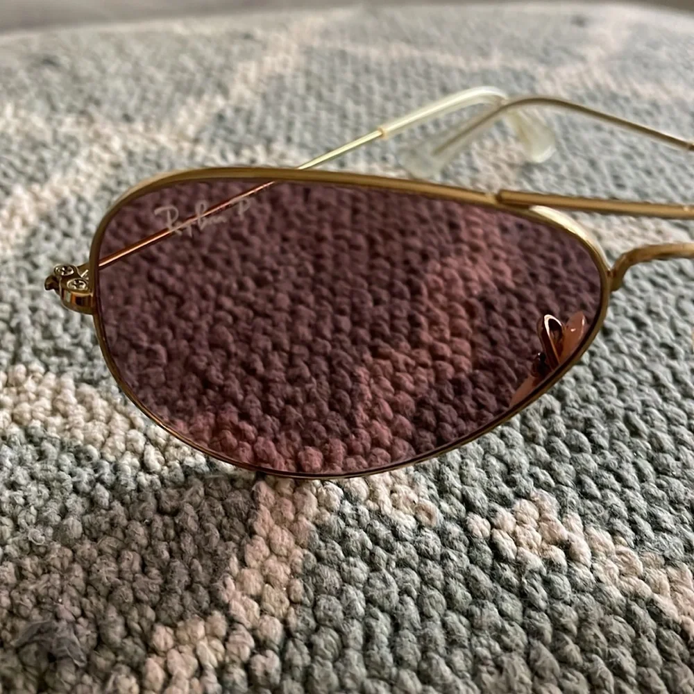 Ray-Ban Gold Frame Brown Gradient Aviator Sunglasses